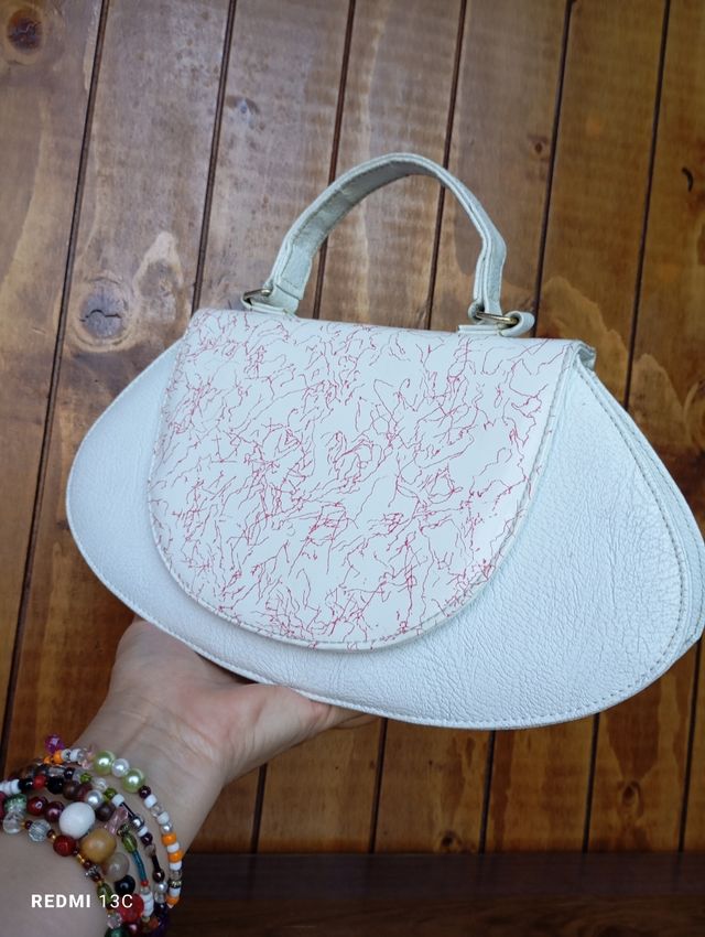 Borsetta in pelle Vintage Bianca