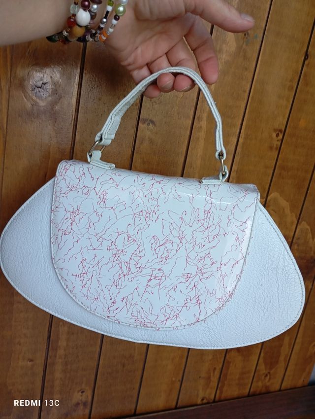 Borsetta in pelle Vintage Bianca