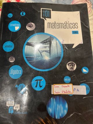 libro matematicas 1 bachillerato