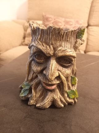Maceta-Soporte para Vela Decorativa, Hombre Árbol