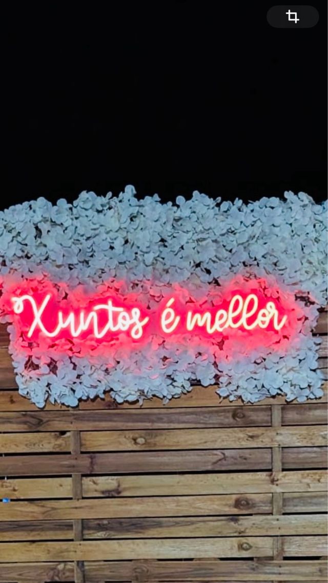 Neon photocall boda (alquiler)
Medidas 80x15
