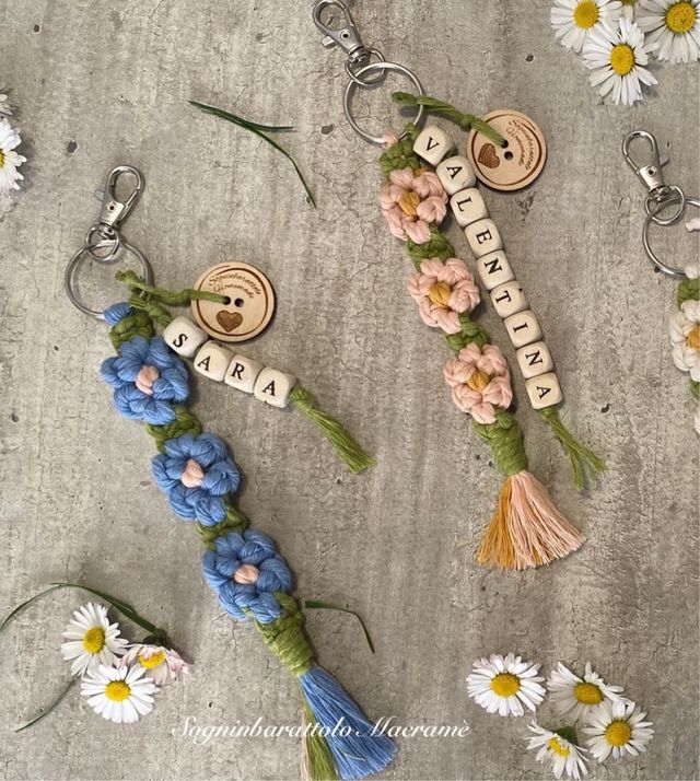 Portachiavi macramè