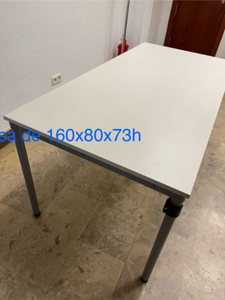 Mesa melamina blanca