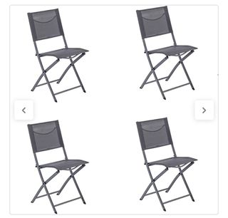 Mesa y sillas plegable de jardín para 4 personas