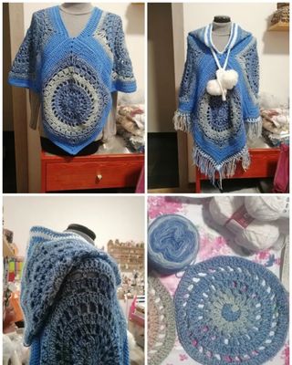 Poncho Mandala con Cappuccio