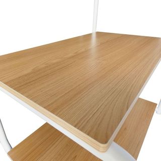 Perchero Burro Pie Blanco Metálico 2 Baldas NUEVO