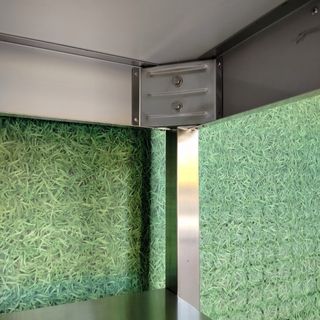 CA🍳  Mesa Mural (acero) con 2 Estantes