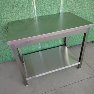 CA🍳 Mesa Central (acero) con 1 Estante