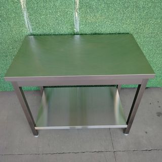 CA🍳 Mesa Central (acero) con 1 Estante