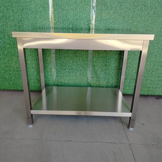CA🍳 Mesa Central (acero) con 1 Estante
