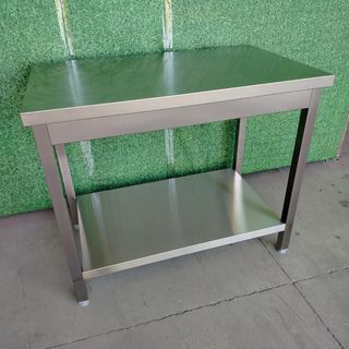 CA🍳 Mesa Central (acero) con 1 Estante