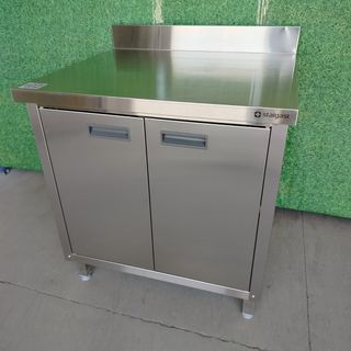 CA🍳 Mesa Mural (acero) con Puertas Abatibles