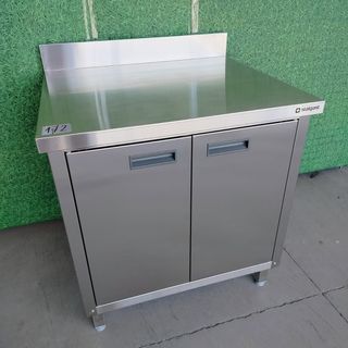 CA🍳 Mesa Mural (acero) con Puertas Abatibles
