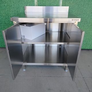 CA🍳 Mesa Mural (acero) con Puertas Abatibles