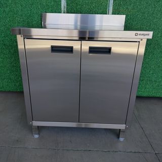 CA🍳 Mesa Mural (acero) con Puertas Abatibles