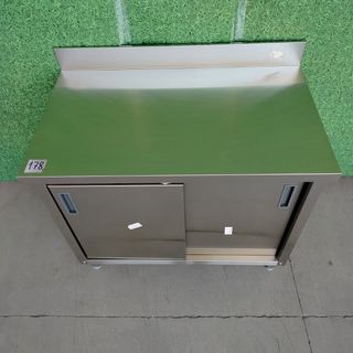CA🍳 Mesa Mural (acero) con Puertas Corredizas
