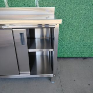 CA🍳 Mesa Mural (acero) con Puertas Corredizas