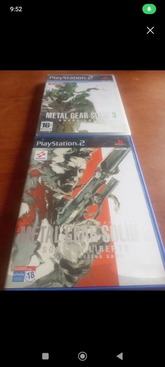 Pack metal gear 2 y 3play2 buen estado