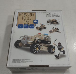 My wooden police car