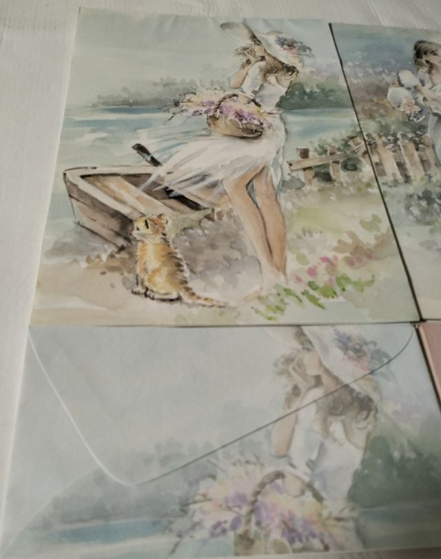 Cartas ilustradas vintage