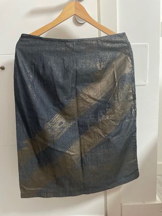 Falda midi Custo Barcelona denim multicolor