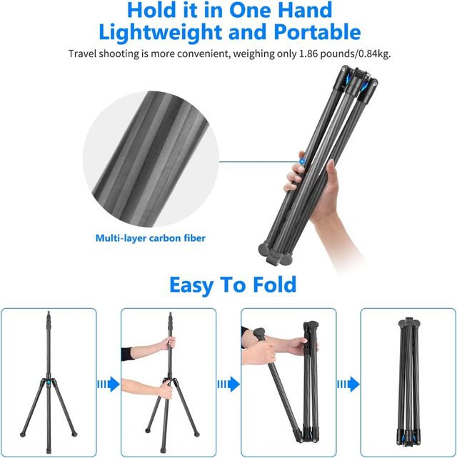 Neewer  Trípode de Fibra de Carbono