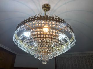 Lámpara techo cristal roca