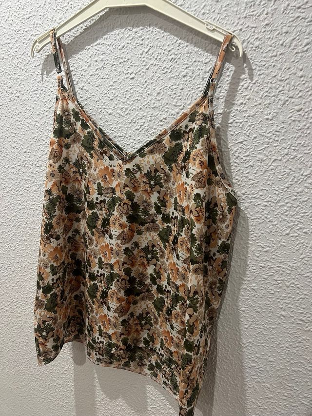 Blusa tirante estampada flores