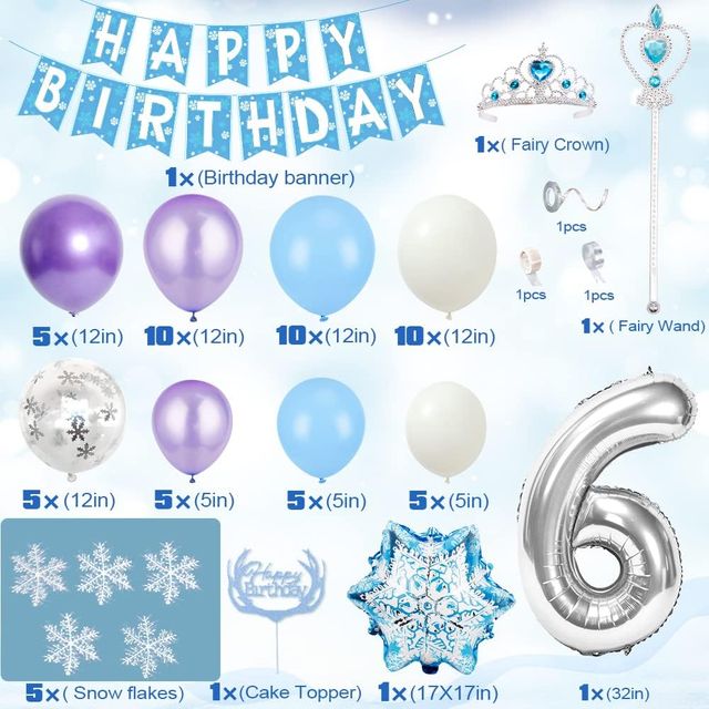 Decoração de 6º aniversário Frozen