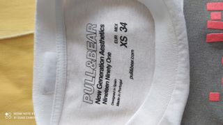 Camiseta blanca estampada Pull & Bear