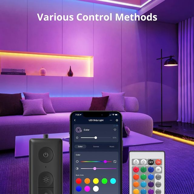 Tiras LED luces RGB WiFi Bluetooth 5m