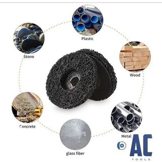 ✅ 5 Discos de radial para limpieza y pulido 115mm