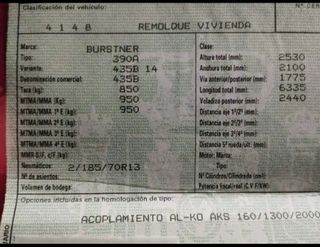 SE VENDE CARAVANA BURSTNER 435TS PREMIÓ 