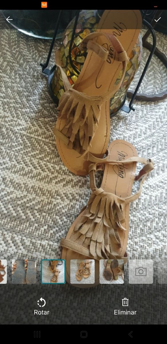 sandalias flecos Boho.