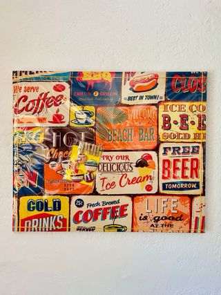 Tablon anuncios carteles vintage