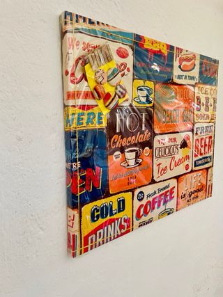 Tablon anuncios carteles vintage