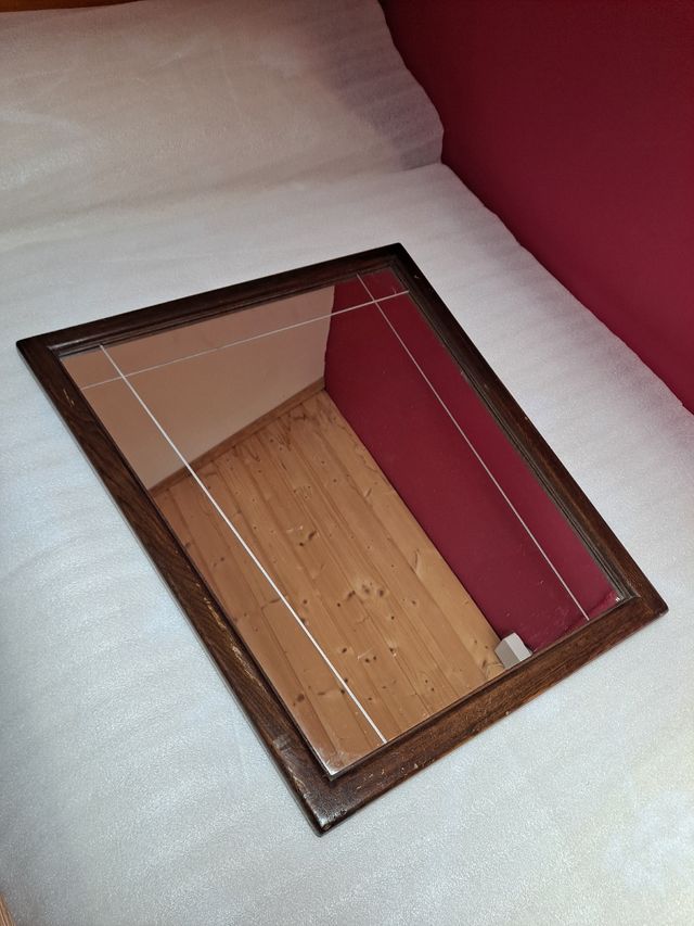 Espejo de madera trapecio