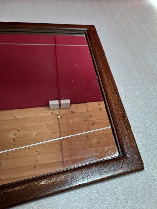 Espejo de madera trapecio