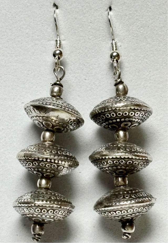 Pendientes afganos “Kuchis” en plata de ley 925