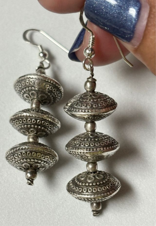 Pendientes afganos “Kuchis” en plata de ley 925