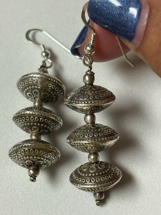 Pendientes afganos “Kuchis” en plata de ley 925