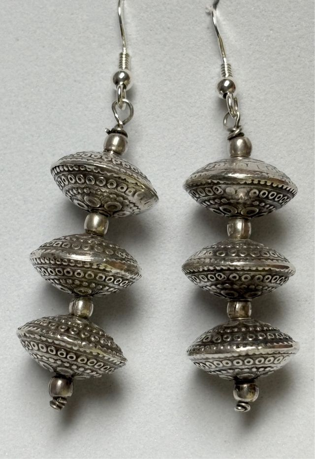 Pendientes afganos “Kuchis” en plata de ley 925