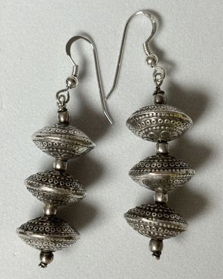 Pendientes afganos “Kuchis” en plata de ley 925