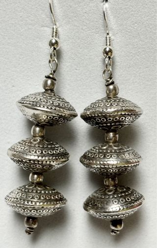 Pendientes afganos “Kuchis” en plata de ley 925