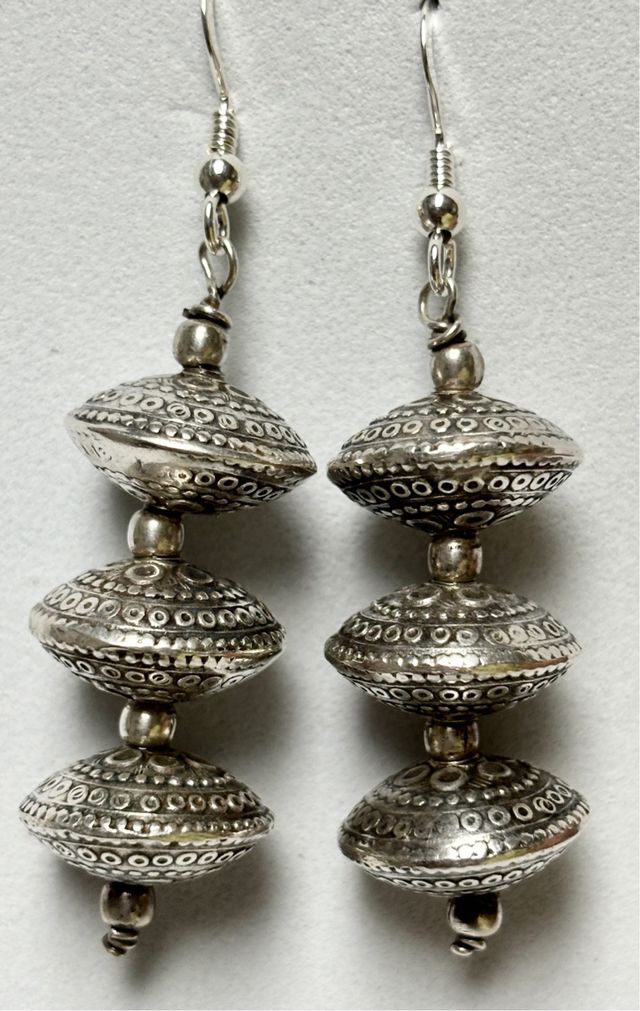 Pendientes afganos “Kuchis” en plata de ley 925