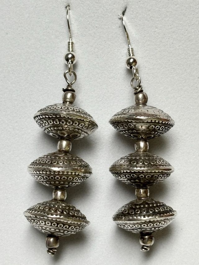 Pendientes afganos “Kuchis” en plata de ley 925