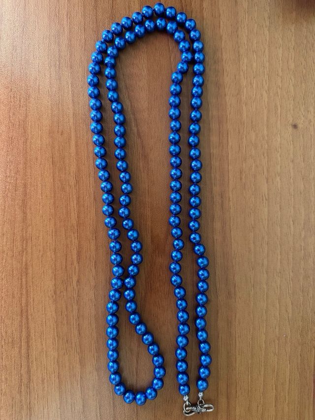 Collana lunga blu