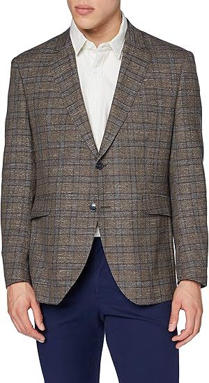 NUEVO Hackett London Taupe Mesh Check CC Chaqueta