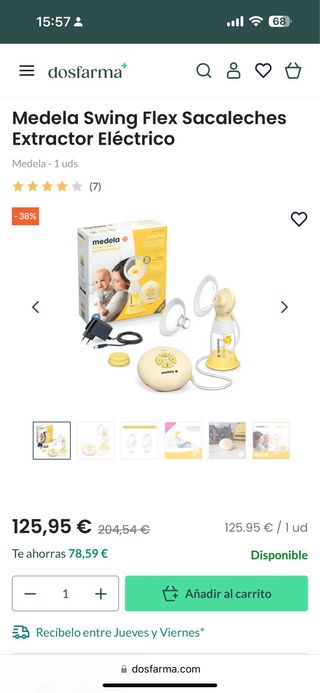 Sacaleches eléctrico Medela