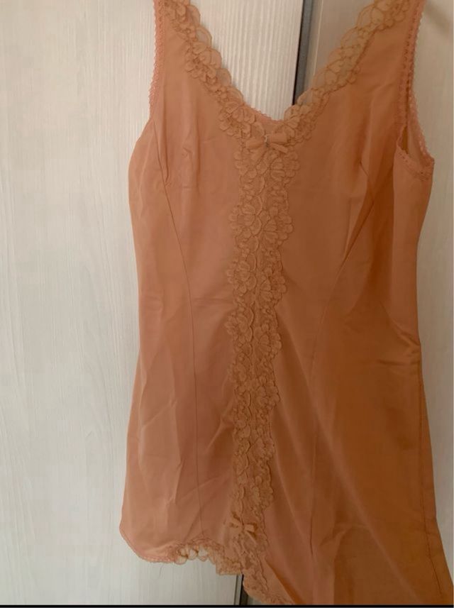 Sottoveste corta color carne,vintage,tg.44/46,nuov